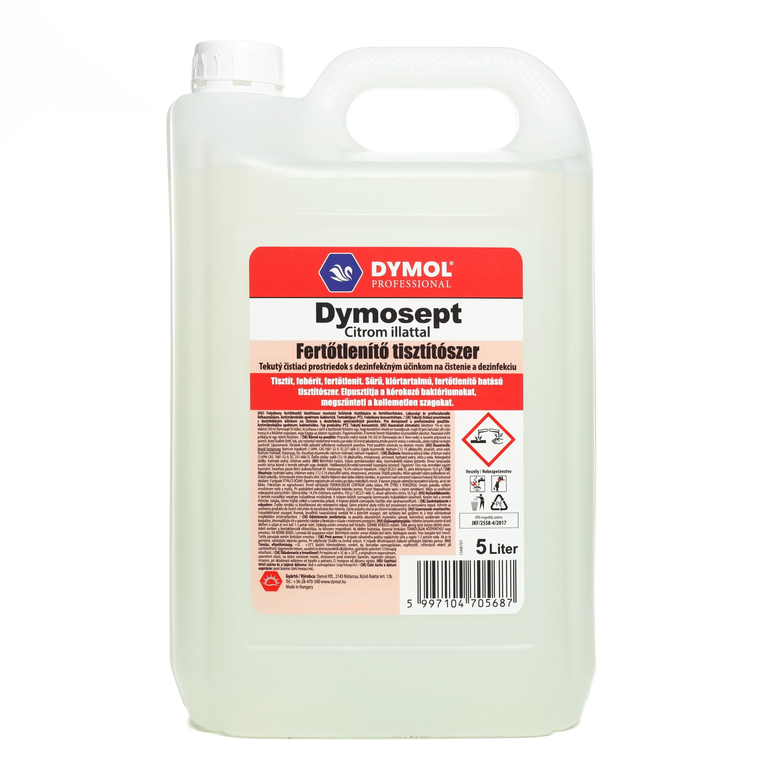 Dymosept fertőtlenítő tisztítószer citrom illatú 5000 ml