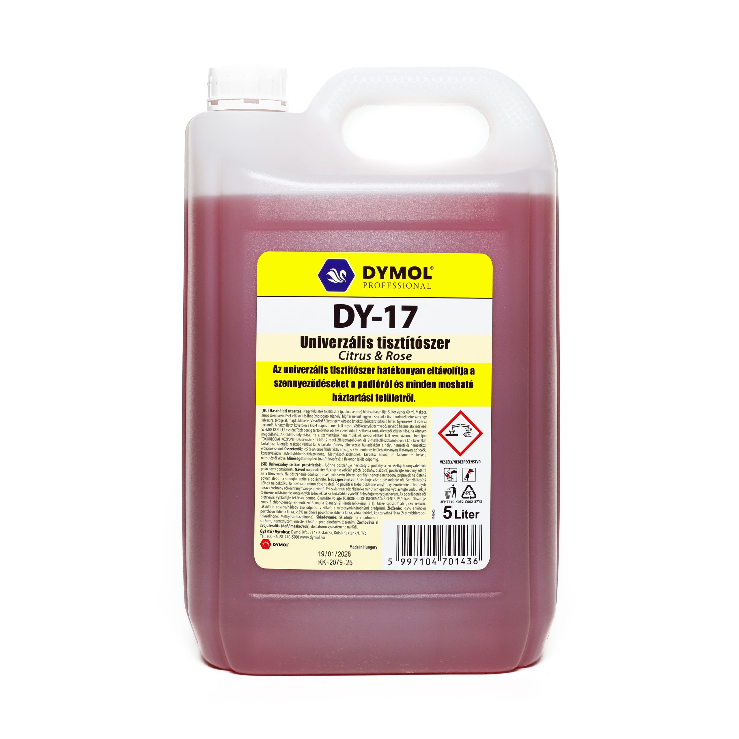DY-17 Univerzális tisztító citrus& rose illattal 5000ml