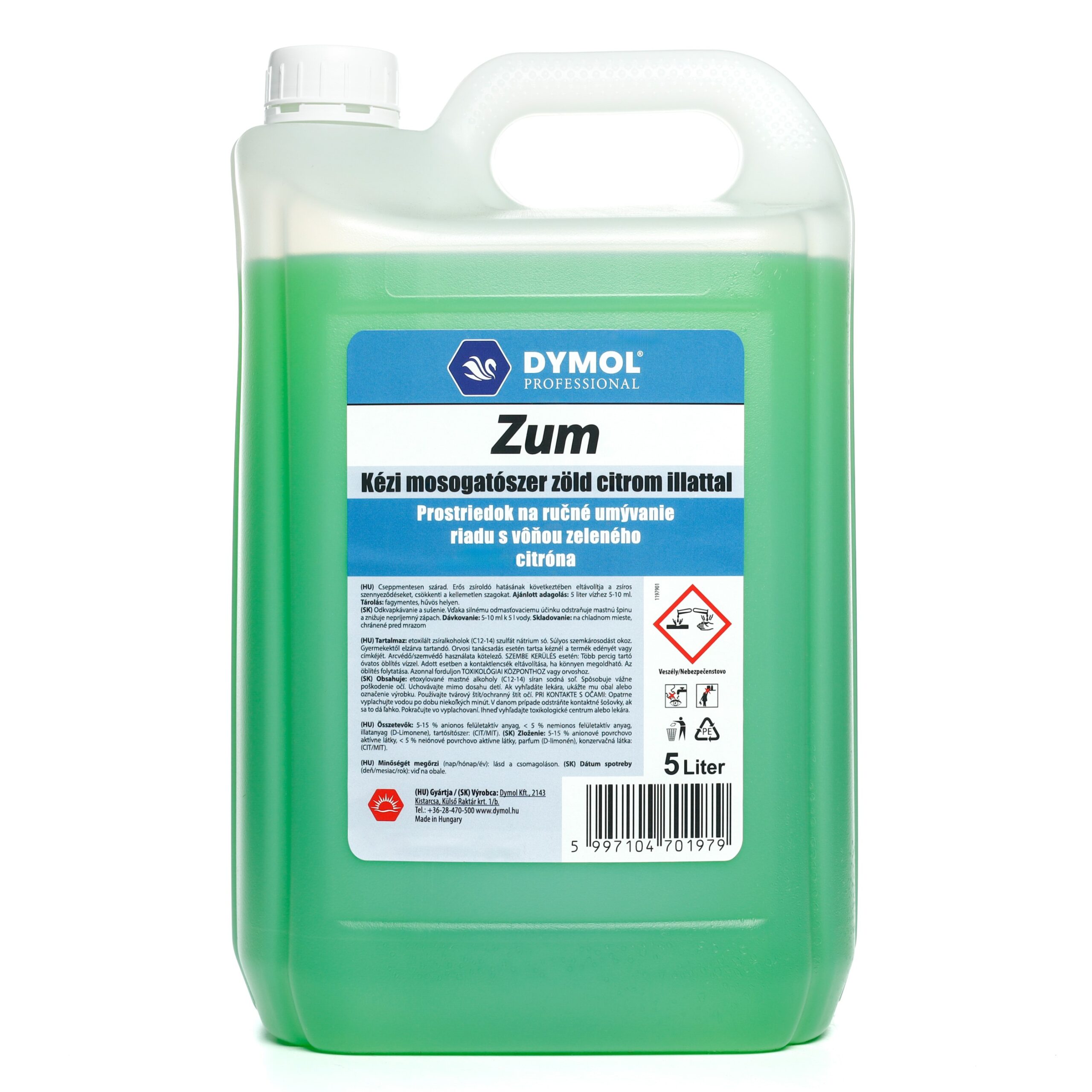 Zum mosogató zöld citrom illatú 5000 ml