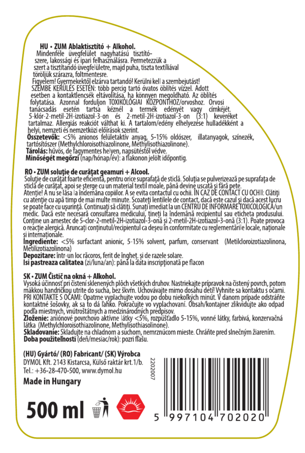 Zum Ablaktisztító szórófejes    500 ml