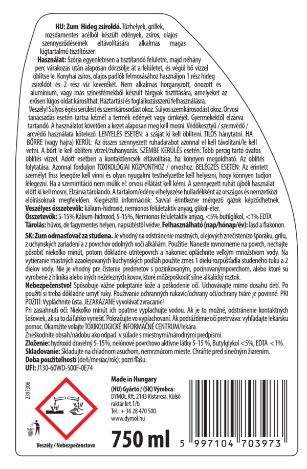 Zum Hideg zsíroldó   750 ml