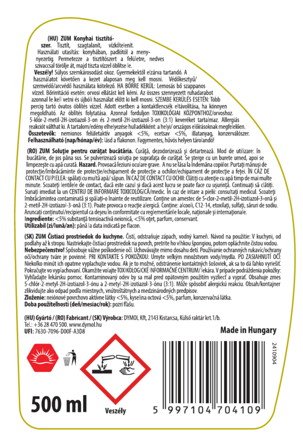 Zum Konyhai tisztító 500 ml