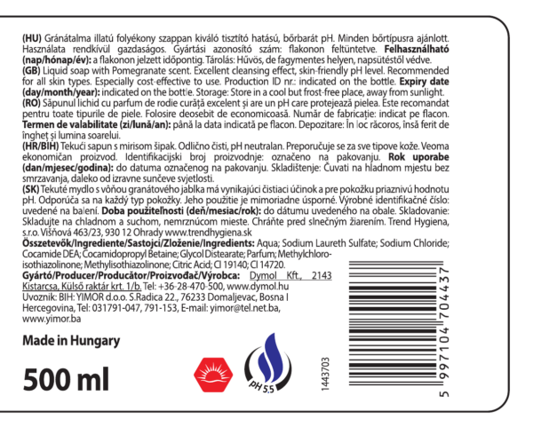 Well folyékony szappan gránátalma illatú 500 ml