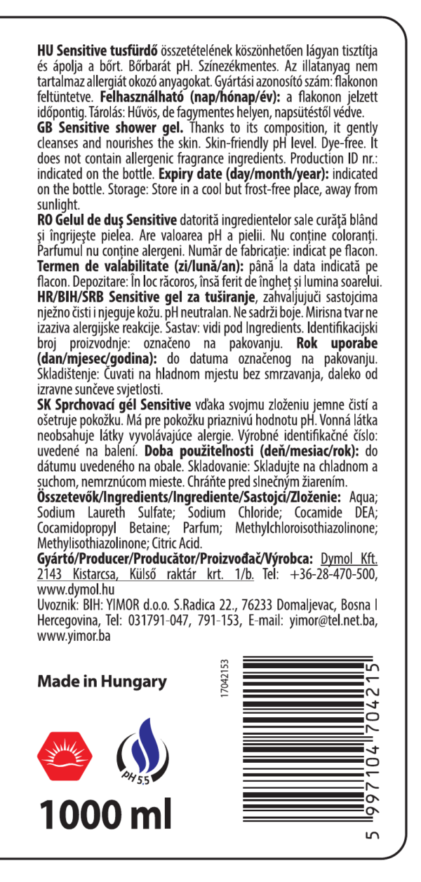 Well tusfürdő sensitív 1000 ml